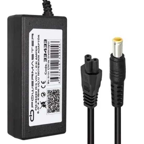 PowerMaster PM-33433 19.5 Volt - 2.31 Amper 6.0×4.4 Mm İğne Uçlu Adaptör Notebook resmi