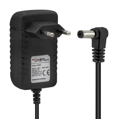 Powermaster PM-3499 8 Volt - 2 Amper 5.5*2.5 Mm Uçlu Pos Makinesi Adaptörü resmi