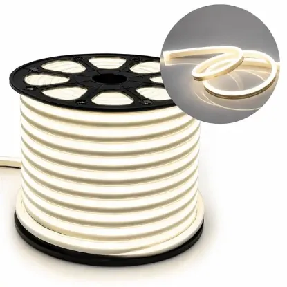 PowerMaster PM-5289 Silikon Kaplama 12 Volt 100 Metre Günışığı 4000K Neon Led Şerit Aydınlatma resmi