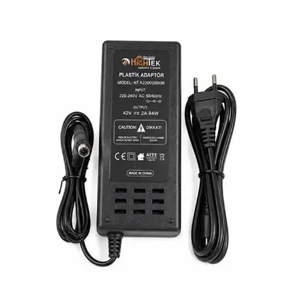 Hightek HT-4202000XM Tds Uçlu Xiaomi M365 42 Volt 2 Amper 84 Watt Elektrikli Scooter Şarj Cihazı Adaptörü resmi