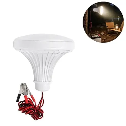 Powermaster Anahtarlı 12 Volt 24 Watt Akü Maşalı 2 Metre Kablolu Led Ampul resmi