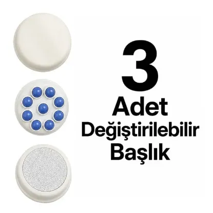Powermaster PM-24617 Manuel Güç Ayarlı Üç Başlıklı El Tipi Vücut Masaj Aleti resmi