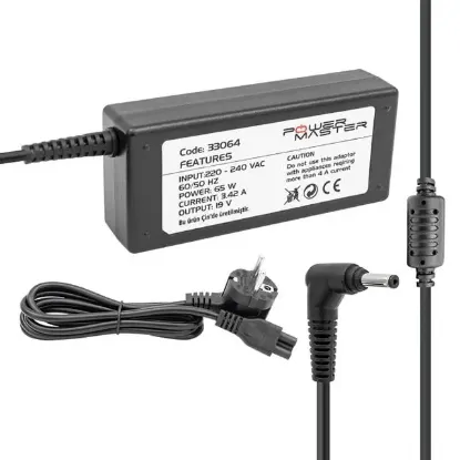 Powermaster Pm-33064 19 Volt - 3.42 Amper 4.0*1.35 Mm Uçlu Adaptör (Asus Ultrabook Notebook) resmi