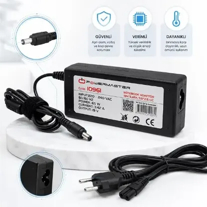 Powermaster PM-10961 19 Volt - 3.42 Amper 5.5*2.5 Mm Uçlu Adaptör (Toshiba-Asus-Acer Notebook) resmi