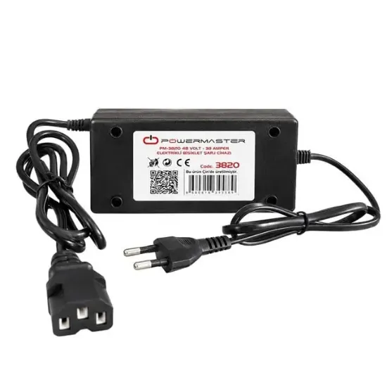 Powermaster PM-3820 48 Volt - 38 Amper Elektrikli Bisiklet Şarj Cihazı resmi