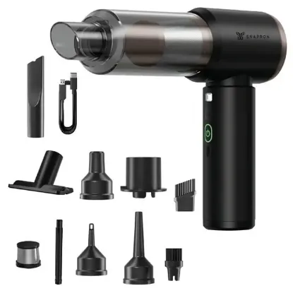 Snapron SNV-3002 80W 7.4V Şarjlı Mini Araç ve Ev Süpürgesi + Çift Filtrasyonlu Çok Fonksiyonlu Temizlik Seti resmi