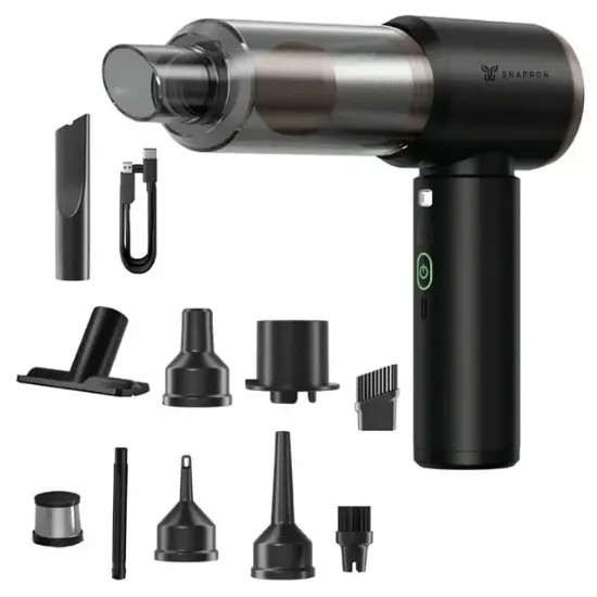 Snapron SNV-3002 80W 7.4V Şarjlı Mini Araç ve Ev Süpürgesi + Çift Filtrasyonlu Çok Fonksiyonlu Temizlik Seti resmi