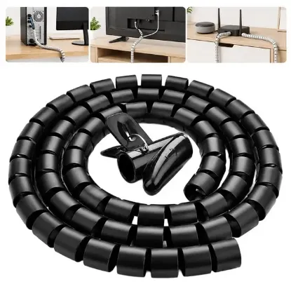 S-Link SL-195 28mm 20 Metre Siyah Spiral Kablo Düzenleyici Toplayıcı Pratik Uygulama Aparatlı resmi