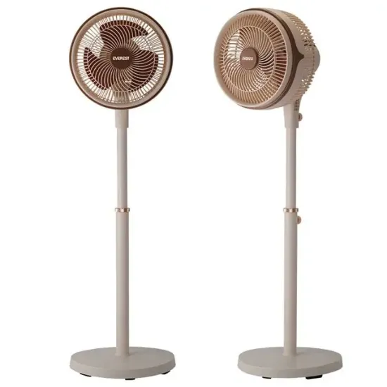 Everest FAN13 Olympos Air Krem/Gold 10" 80W 3 Hız Kademeli 2000RPM Çift Motorlu Retro Vantilatör resmi