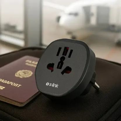 S-Link SL-WL09 Çok Amaçlı Universal Avrupa Çıkışlı - Türk Priz Çevirici  resmi