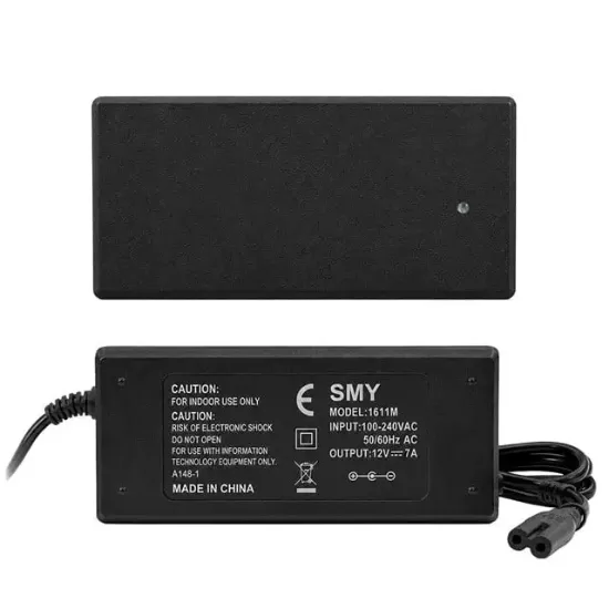 Fully 1611M 12 Volt - 7 Amper 5.5*2.5 Uçlu Plastik Kasa Masaüstü Adaptör resmi