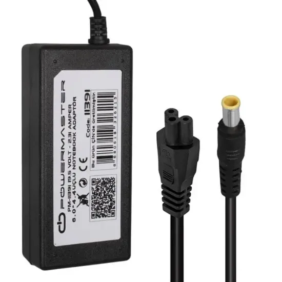 PowerMaster PM-11391 19.5 Volt 2.31 Amper 6.0×4.4 Uçlu Notebook Adaptörü resmi