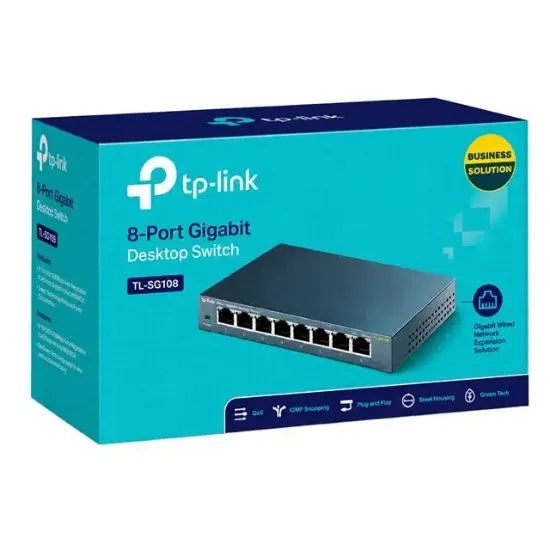 Tp-Lınk Tl-Sg108 8 Port Gıgabıt Metal Swıtch resmi