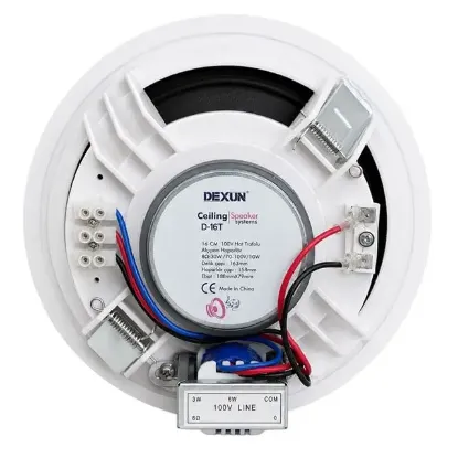 Dexun D-16T 16 Cm Hat Trafolu 100 Volt 15 Watt Alçıpan Tavan Gömme Hoparlör resmi