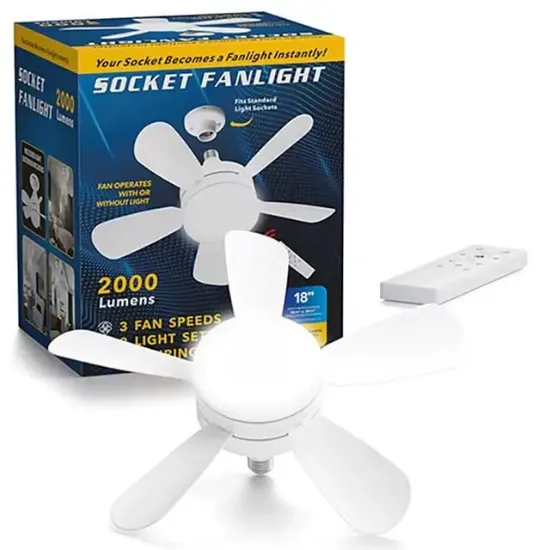 PowerMaster PM-25552 E27 2000 Lümen Ledli Tavan Fan Vantilatör resmi