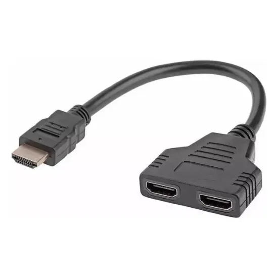 PowerMaster PM-31348 HDMI Erkek HDMI TO 2x Dişi Adaptör 30Cm Kablo Çoklayıcı Splitter resmi