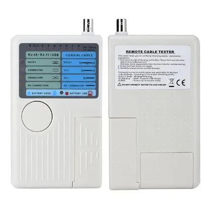 PowerMaster PM-20629 RJ11-RJ45-USB-BNC Kamera Kablo Test Cihazı resmi