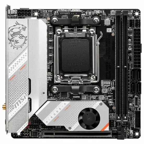 MSI MPG B650I EDGE WIFI DDR5 HDMI M.2 USB 3.2 LAN WİFİ MITX AM5  resmi