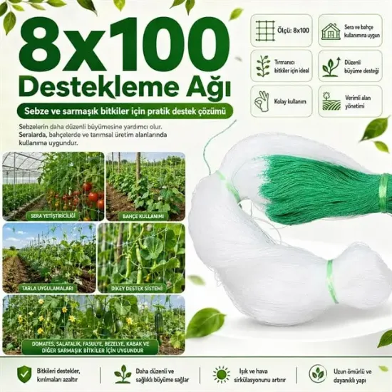 Sunup SN-38884 Bitki Tırmanma Ağı 8x100m resmi