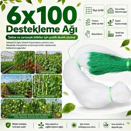 Sunup SN-38883 Bitki Tırmanma Ağı 6x100 m resmi