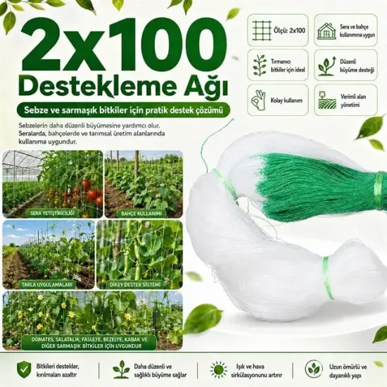 Sunup SN-38880 Bitki Tırmanma Ağı 2x100 m resmi