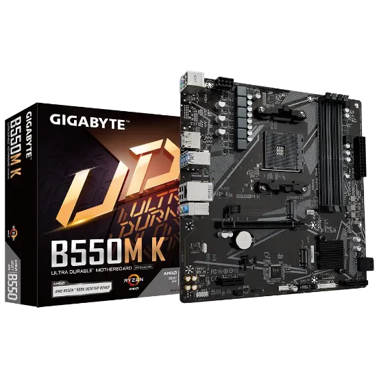 GIGABYTE B550M K DDR4 4733MHz(OC) HDMI M.2 DP mATX resmi