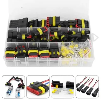 PowerMaster PM-28532 HID JST Konnektör Seti Oto Elektrik Kablo Soketleri Su Geçirmez 352 Parça resmi