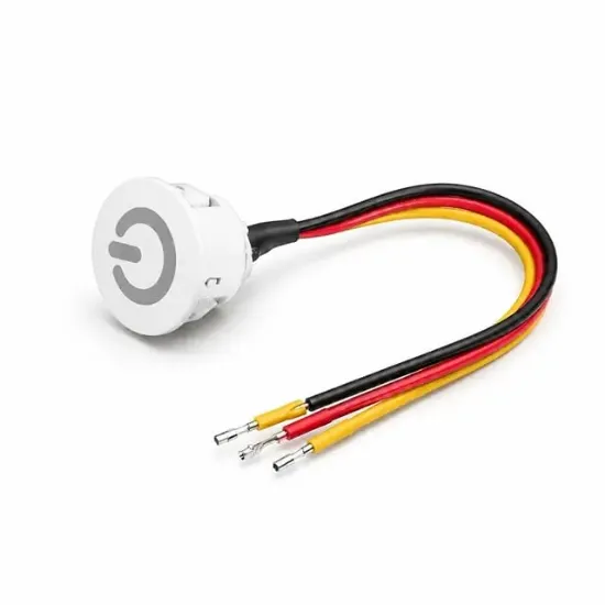 Powermaster PM-30775 5V 13 mm Kablolu Beyaz LED Dimmer Switch Buton resmi