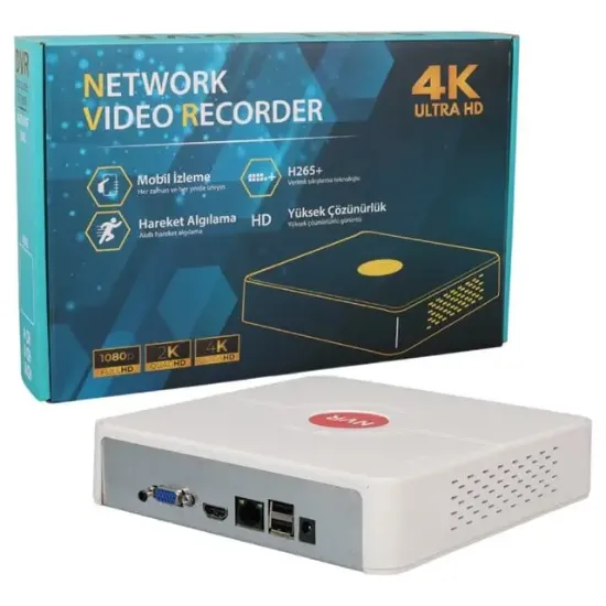 Drk Nvr 8016 8 Mp Destekli H265 16 Kanal Nvr Ip Kayıt Cihazı (Xmeye) resmi