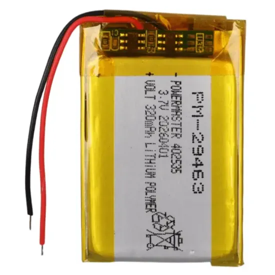 Powermaster PM-29463 3.7V 320mAh 402535 Soketsiz Lityum Polimer (Li-Po) Batarya Şarj Edilebilir Pil resmi