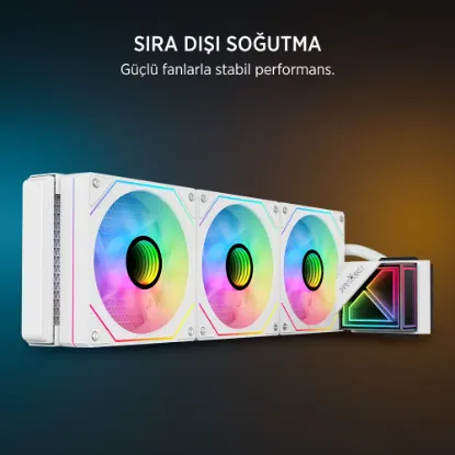 James Donkey Lugis JDC360 ARGB 360mm Beyaz Sıvı İşlemci Soğutucu AM5 ve LGA1700 Uyumlu resmi