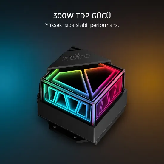 James Donkey Lugis JDC360 ARGB 360mm Siyah Sıvı İşlemci Soğutucu AM5 ve LGA1700 Uyumlu resmi