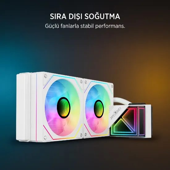 James Donkey Lugis JDC240 ARGB 240mm Beyaz Sıvı İşlemci Soğutucu AM5 ve LGA1700 Uyumlu resmi