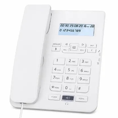 Karel TM-145 Kablolu Ekranlı Krem Masaüstü Telefon resmi
