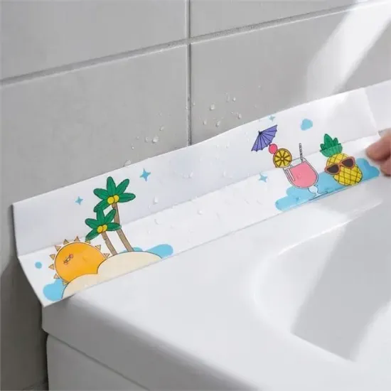 Sunup SN-38874 Çift Taraflı Yapışkanlı Dekoratif Resimli Banyo Su Geçirmez Sızdırmazlık Bandı resmi
