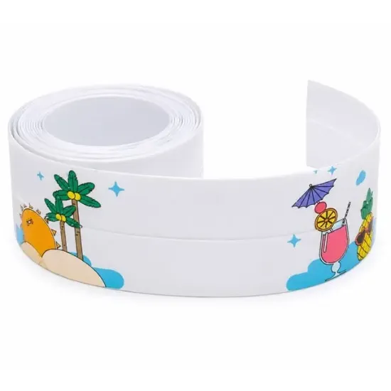 Sunup SN-38874 Çift Taraflı Yapışkanlı Dekoratif Resimli Banyo Su Geçirmez Sızdırmazlık Bandı resmi
