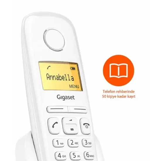 Siemens Gigaset A170 Beyaz DECT Telsiz Telefon resmi