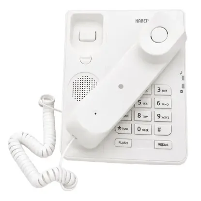 Karel TM-140 Kablolu Ekransız Krem Masaüstü Telefon                                                  resmi