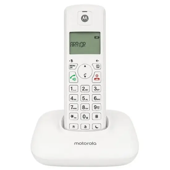 Motorola T401+ Dect Beyaz Telsiz Sabit Hat Kablosuz Telefon resmi