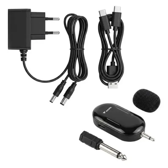 Westa WAP-300T USB + SD Kart Girişli Şarjlı Mini Seyyar Kablosuz Mikrofonlu Rehber Anfisi resmi