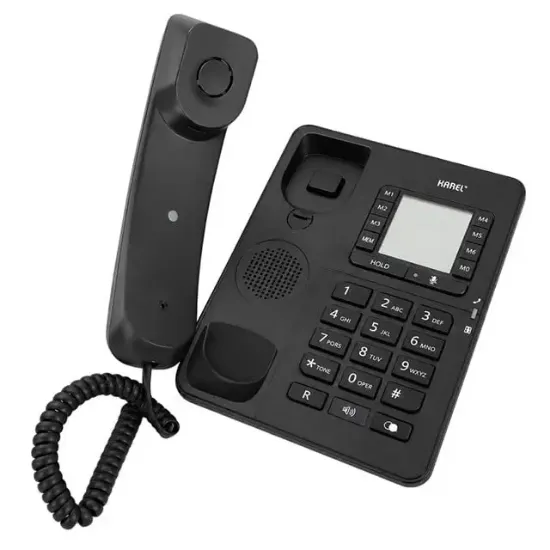 Karel TM-142 Analog Sabit Kablolu Ekransız Siyah Masaüstü Telefon resmi
