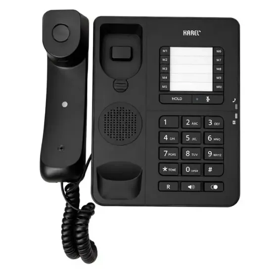 Karel TM-142 Analog Sabit Kablolu Ekransız Siyah Masaüstü Telefon resmi