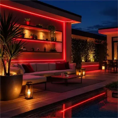ZMR ZMR-635/B.KK Neon Led Şerit Kırmızı 12 Volt 120 Ledli 5 Metre resmi