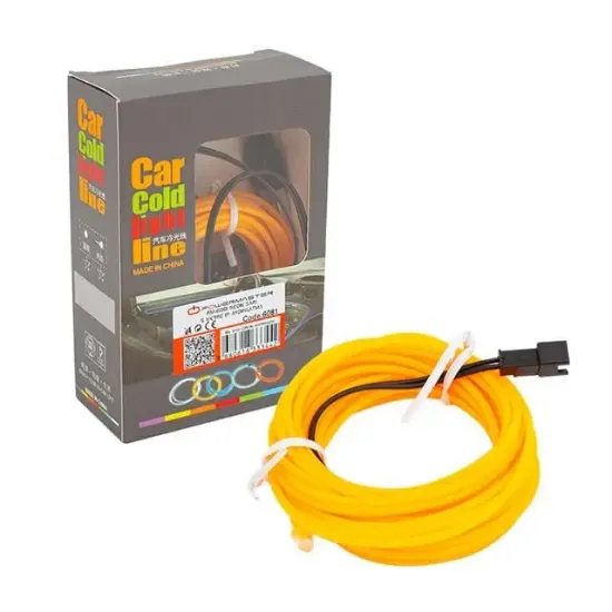 Powermaster 5 Metre 5 Volt USB Adaptörlü Neon Sarı İp Aydınlatma PM-6081 resmi