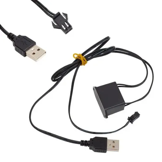 Powermaster 5 Metre 5 Volt USB Adaptörlü Neon Oranj İp Aydınlatma PM-6084 resmi