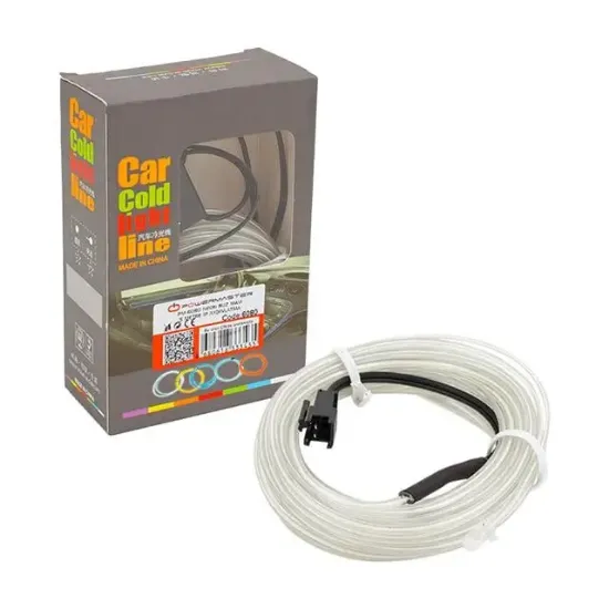 Powermaster 5 Metre 5 Volt USB Adaptörlü Neon Buz Mavi İp Aydınlatma PM-6080 resmi