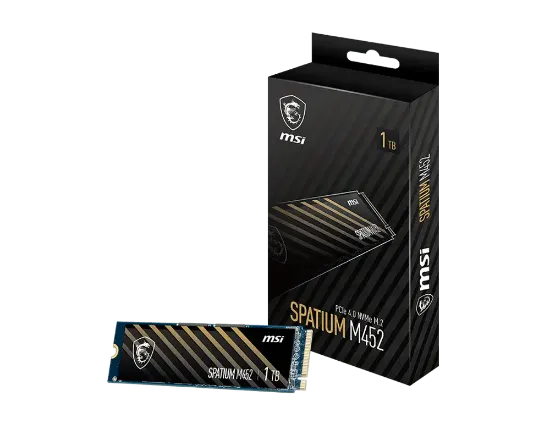 1TB MSI SPATIUM M452 PCIE 4.0 NVME M.2 resmi