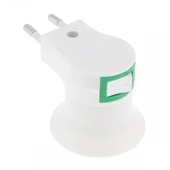 PowerMaster PM-15915 E27 Gece Lambası Duy Fişli Açma/Kapama Anahtarlı (Priz Tipi) resmi