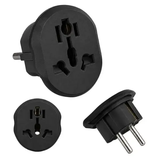 PowerMaster PM-24241 Avrupa Çıkışlı Universal Seyahat Priz Adaptörü Çoklu Fiş Giriş Tipi Uyumu resmi