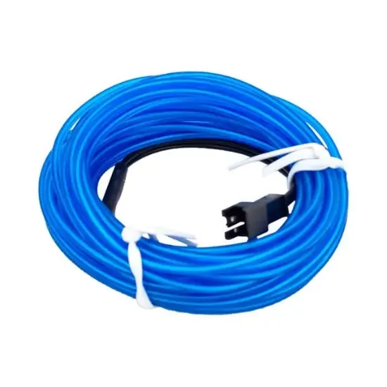 Powermaster 5 Metre 5 Volt USB Adaptörlü Neon Mavi İp Aydınlatma PM-6077 resmi